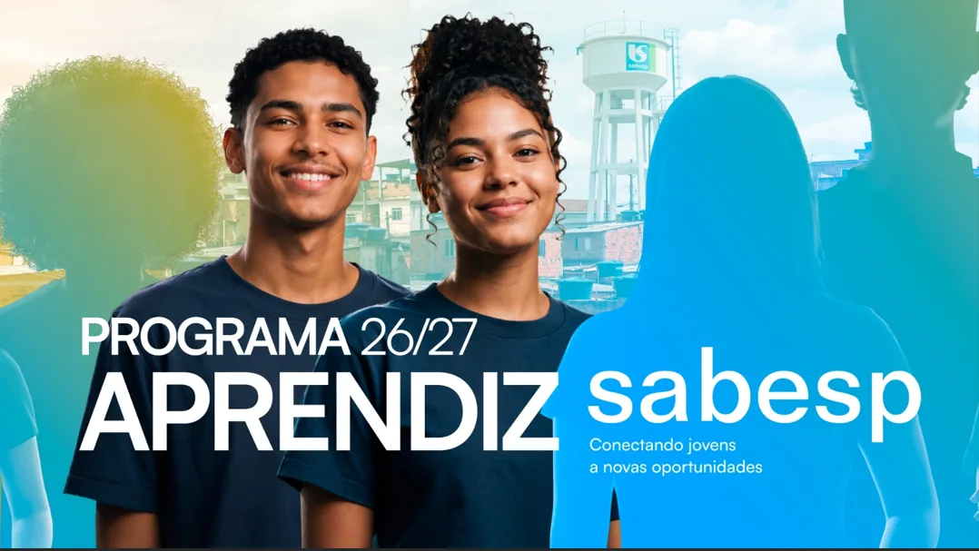 Sabesp abre inscrições para Jovem Aprendiz com 256 vagas; São José, Taubaté e Pinda têm oportunidades